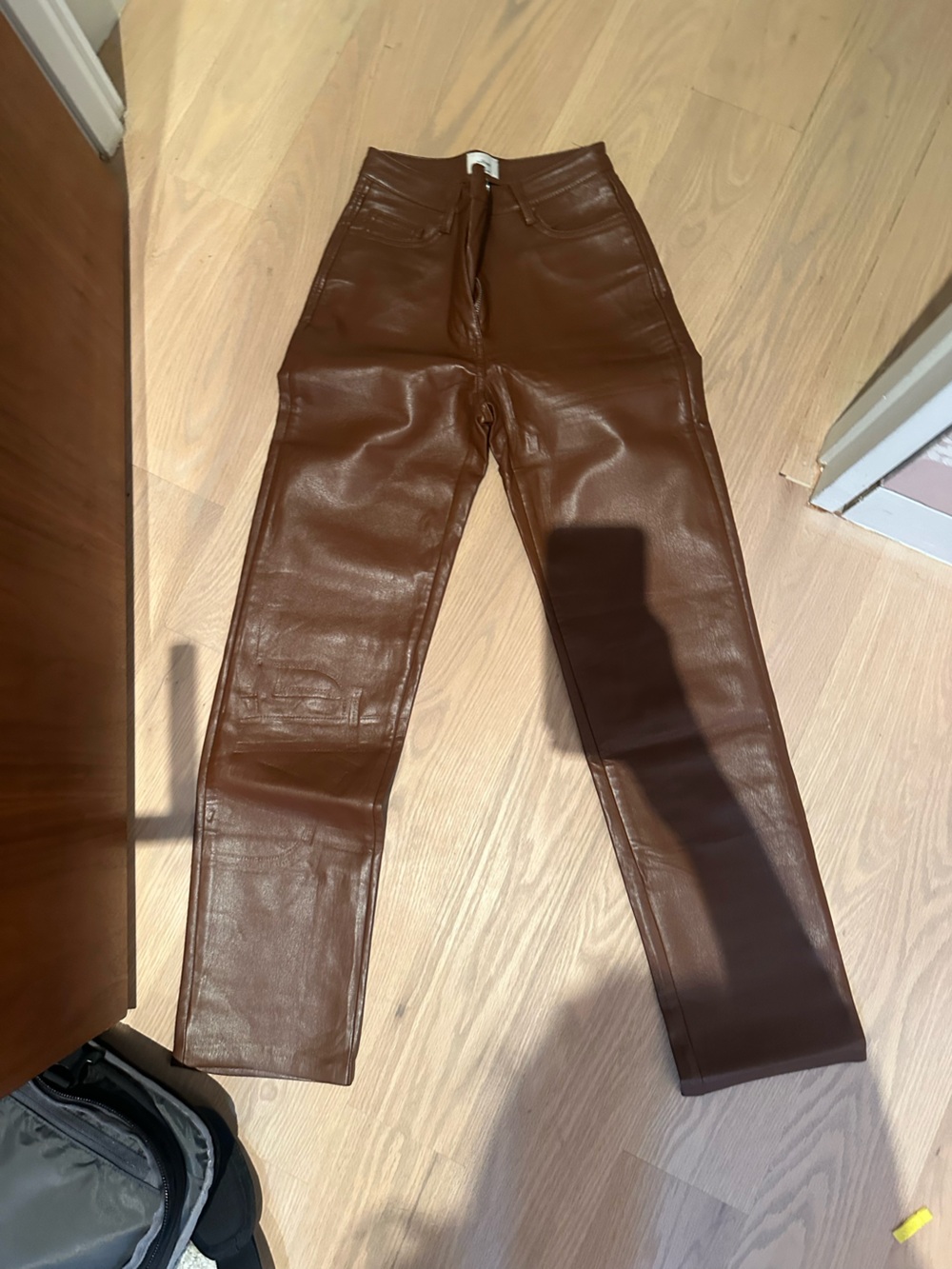 Wilfred Brown Faux Leather Men’s Pants